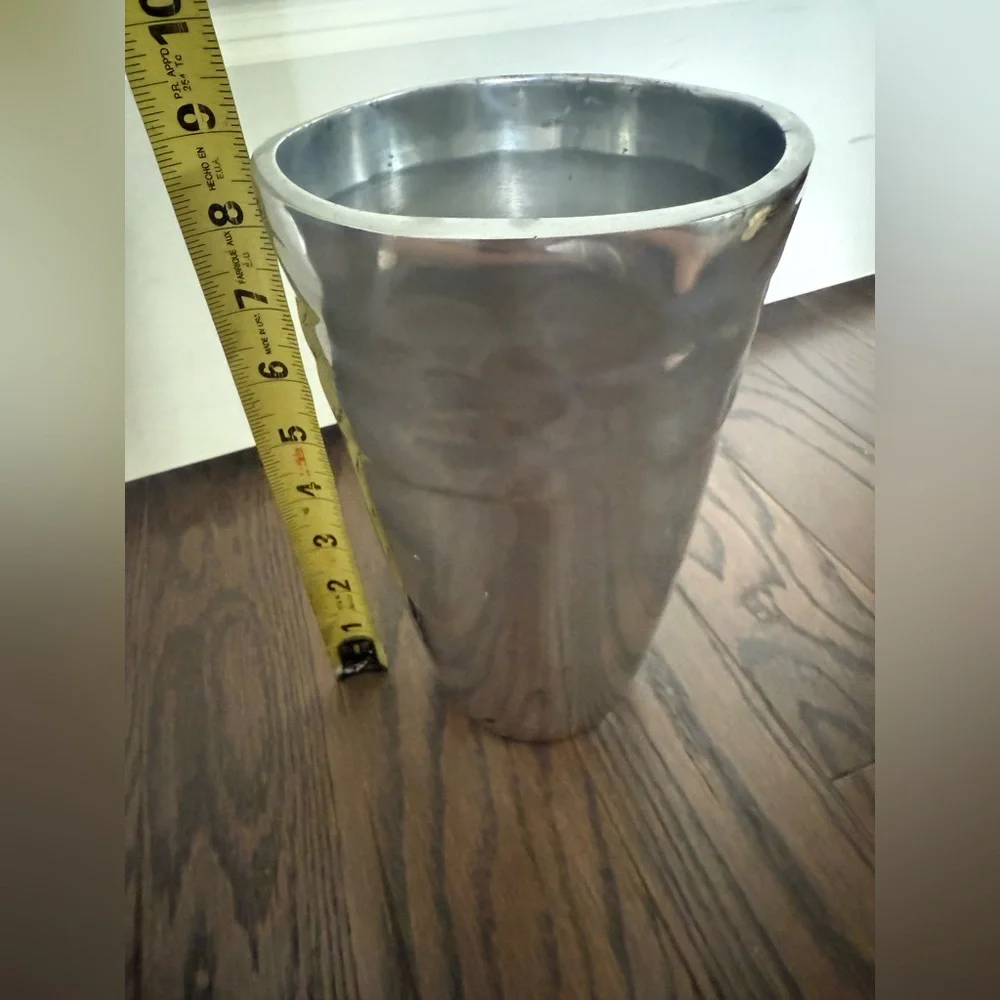 Pottery Barn Rippled Aluminum Vase